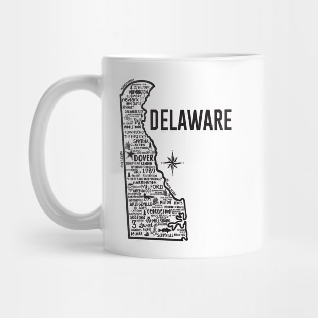 Delaware Map by fiberandgloss